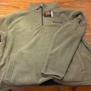 Sig Sauer Men's Zip-Up Sweater in Olive